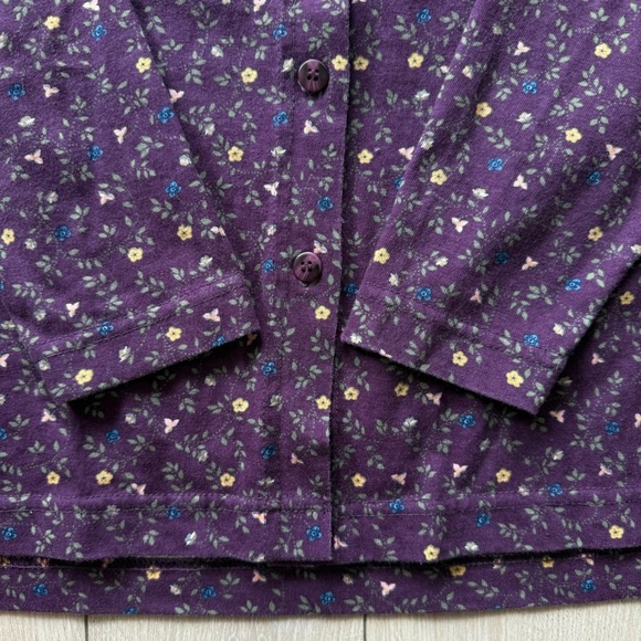 Vintage Northern Reflections Floral Print Button Down Long Sleeve Top Size M - Picture 7 of 9